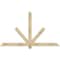 Ekena Millwork Kennewick Rough Sawn Timber Gable Bracket, Douglas Fir, 72"W x 42"H x 2"D x 4"F, 14/12 Pitch GBW072X42X0204KEN00RDF - alternate 1
